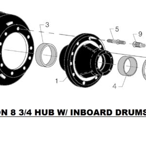 D200 HUB, 10-8.75 H FOR USE AS IDLER ONLY